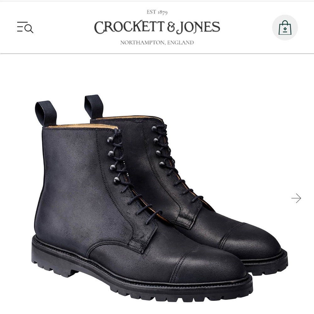 CONISTON Black Rough-Out Suede